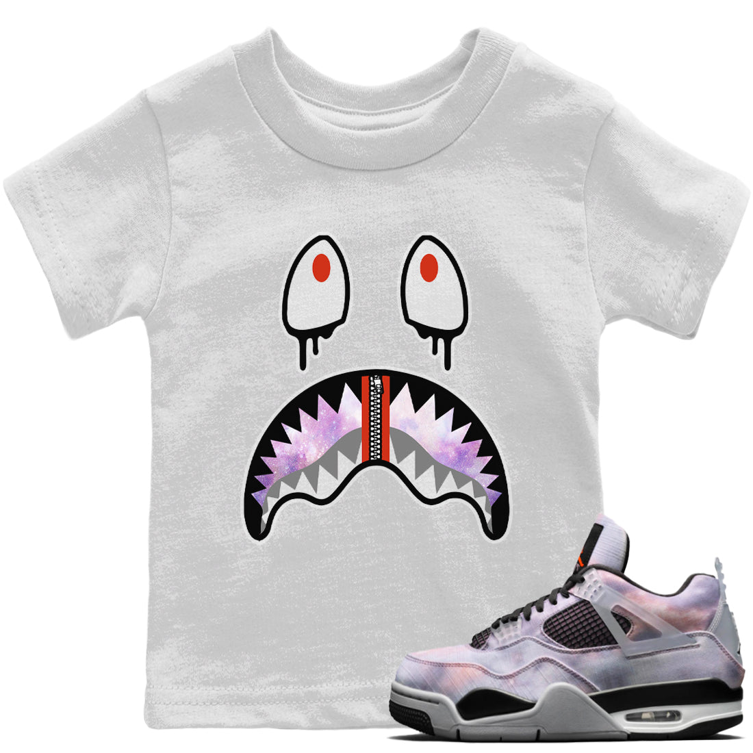 Jordan 4 Zen Master Sneaker Match Tees Shark Face Sneaker Tees Jordan 4 Zen Master Sneaker Release Tees Kids Shirts