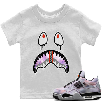 Jordan 4 Zen Master Sneaker Match Tees Shark Face Sneaker Tees Jordan 4 Zen Master Sneaker Release Tees Kids Shirts