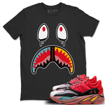 Yeezy 700 Hi-Res Red Sneaker Match Tees Shark Face Sneaker Tees Yeezy 700 Hi-Res Red Sneaker Release Tees Unisex Shirts