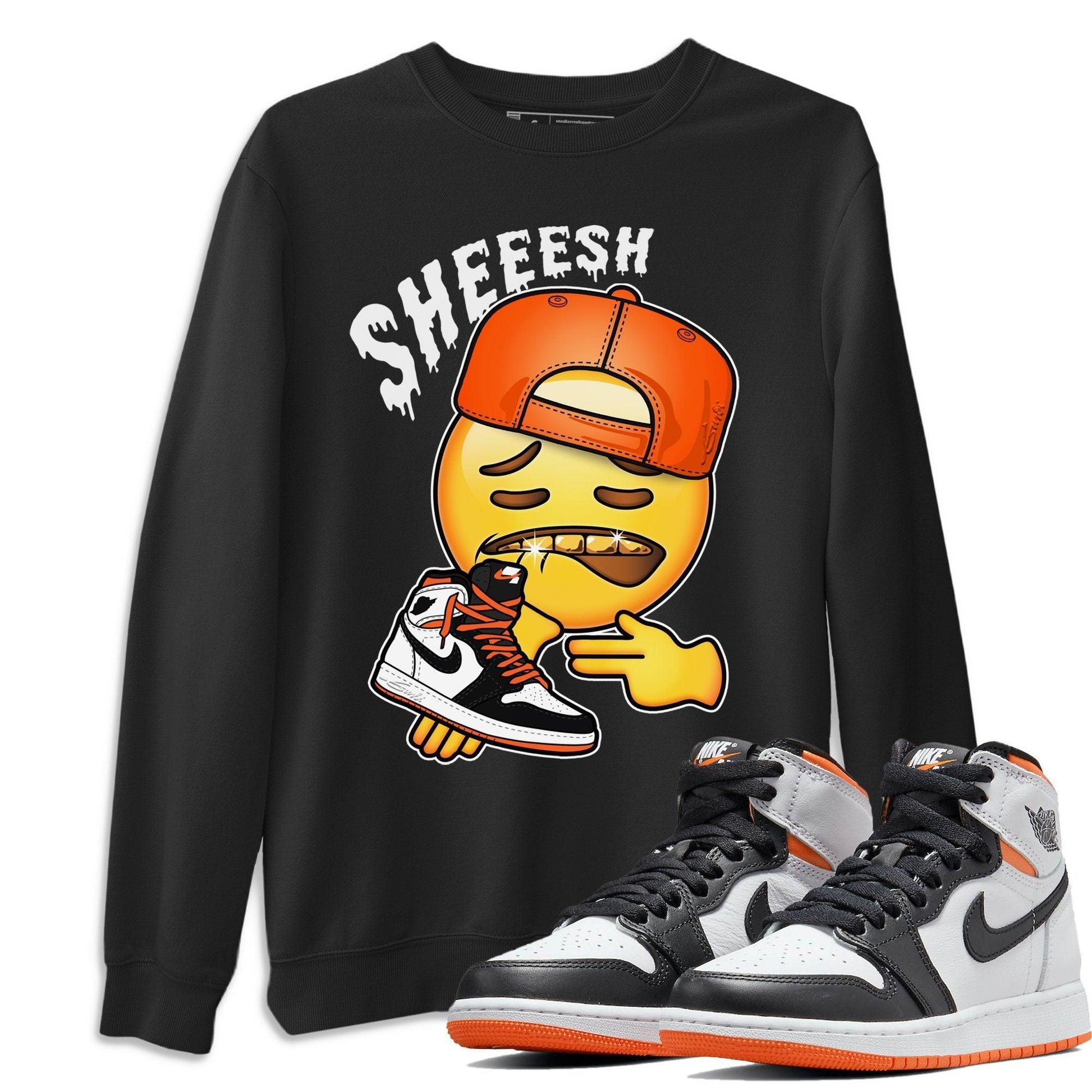 Jordan 1 Electro Orange Sneaker Match Tees Sheesh Sneaker Tees Jordan 1 Electro Orange Sneaker Release Tees Unisex Shirts