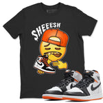 Jordan 1 Electro Orange Sneaker Match Tees Sheesh Sneaker Tees Jordan 1 Electro Orange Sneaker Release Tees Unisex Shirts