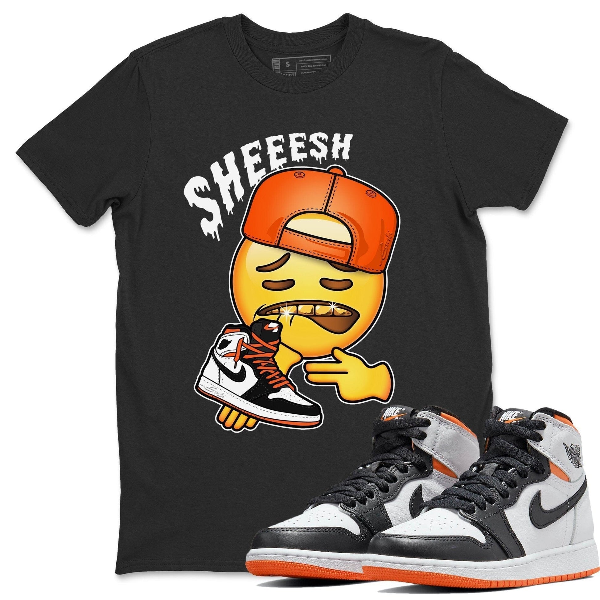 Jordan 1 Electro Orange Sneaker Match Tees Sheesh Sneaker Tees Jordan 1 Electro Orange Sneaker Release Tees Unisex Shirts