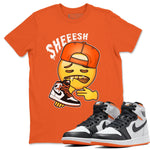 Jordan 1 Electro Orange Sneaker Match Tees Sheesh Sneaker Tees Jordan 1 Electro Orange Sneaker Release Tees Unisex Shirts