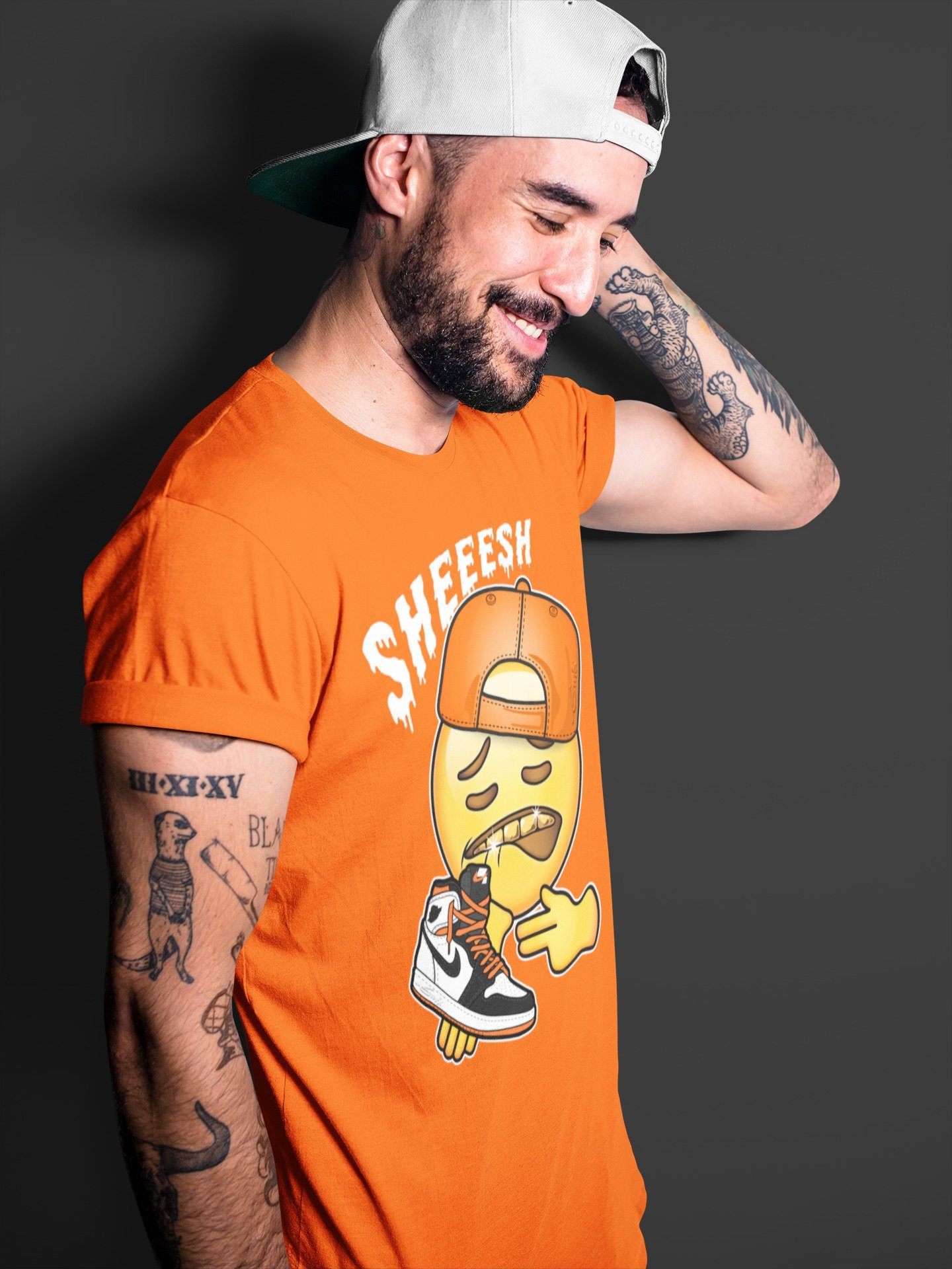 Jordan 1 Electro Orange Sneaker Match Tees Sheesh Sneaker Tees Jordan 1 Electro Orange Sneaker Release Tees Unisex Shirts