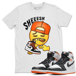 Jordan 1 Electro Orange Sneaker Match Tees Sheesh Sneaker Tees Jordan 1 Electro Orange Sneaker Release Tees Unisex Shirts