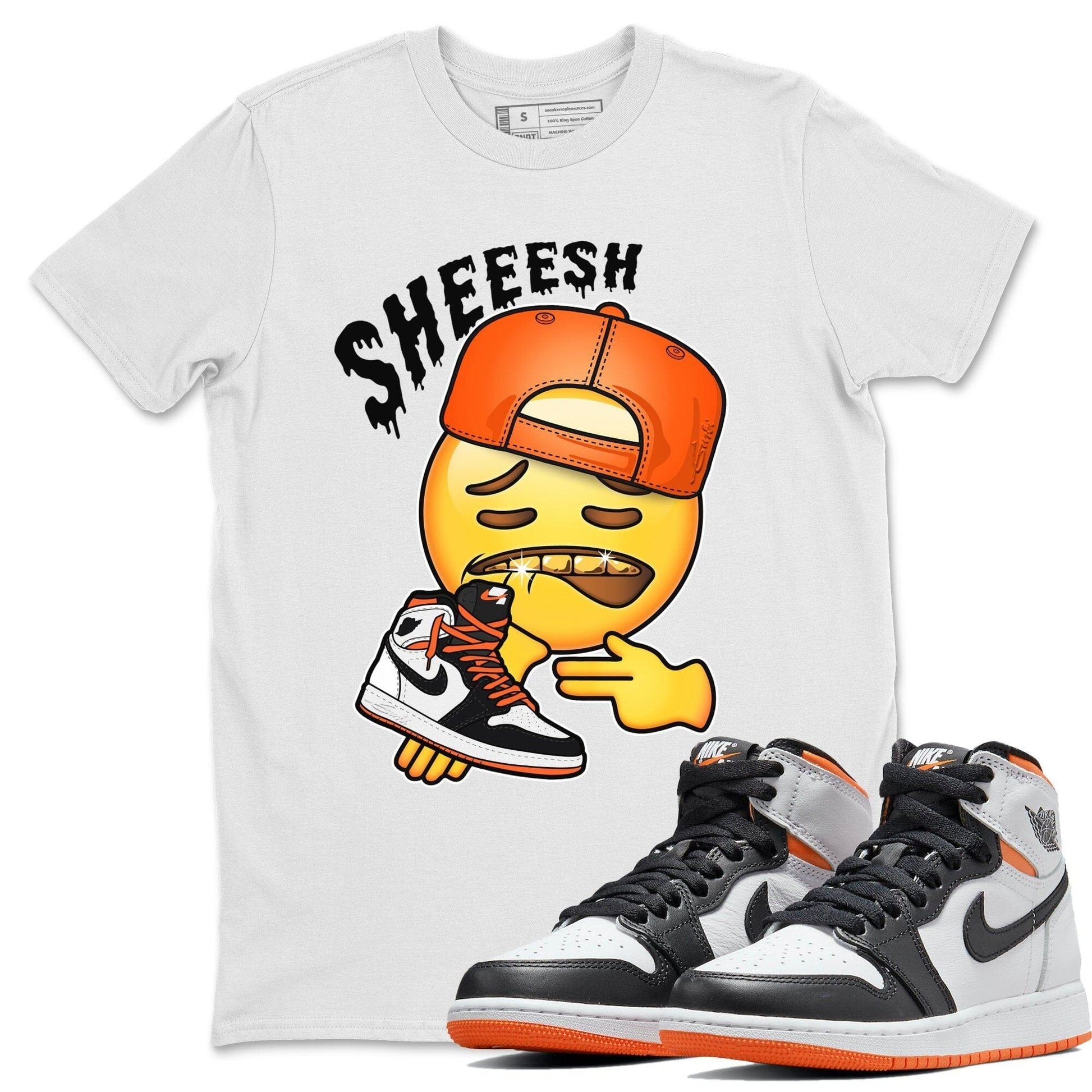 Jordan 1 Electro Orange Sneaker Match Tees Sheesh Sneaker Tees Jordan 1 Electro Orange Sneaker Release Tees Unisex Shirts