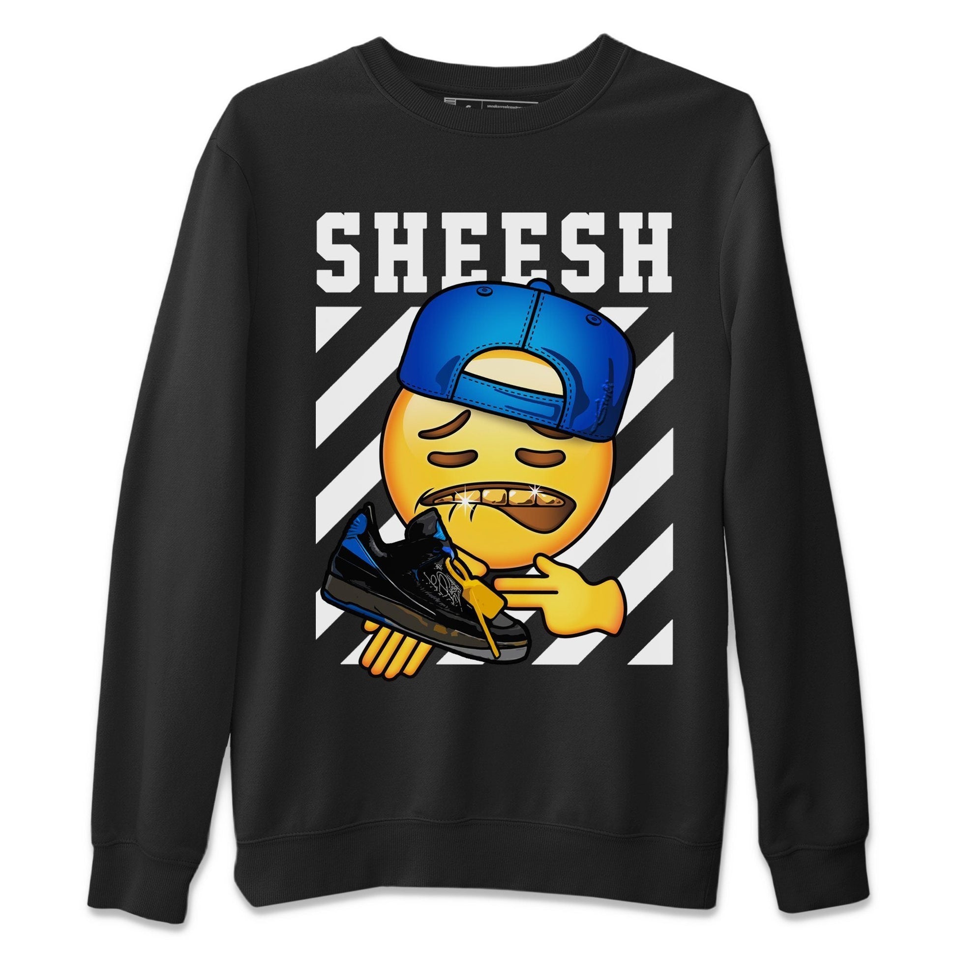 Jordan 2 OFF-WHITE Black Blue Sneaker Match Tees Sheesh Sneaker Tees Jordan 2 OFF-WHITE Black Blue Sneaker Release Tees Unisex Shirts