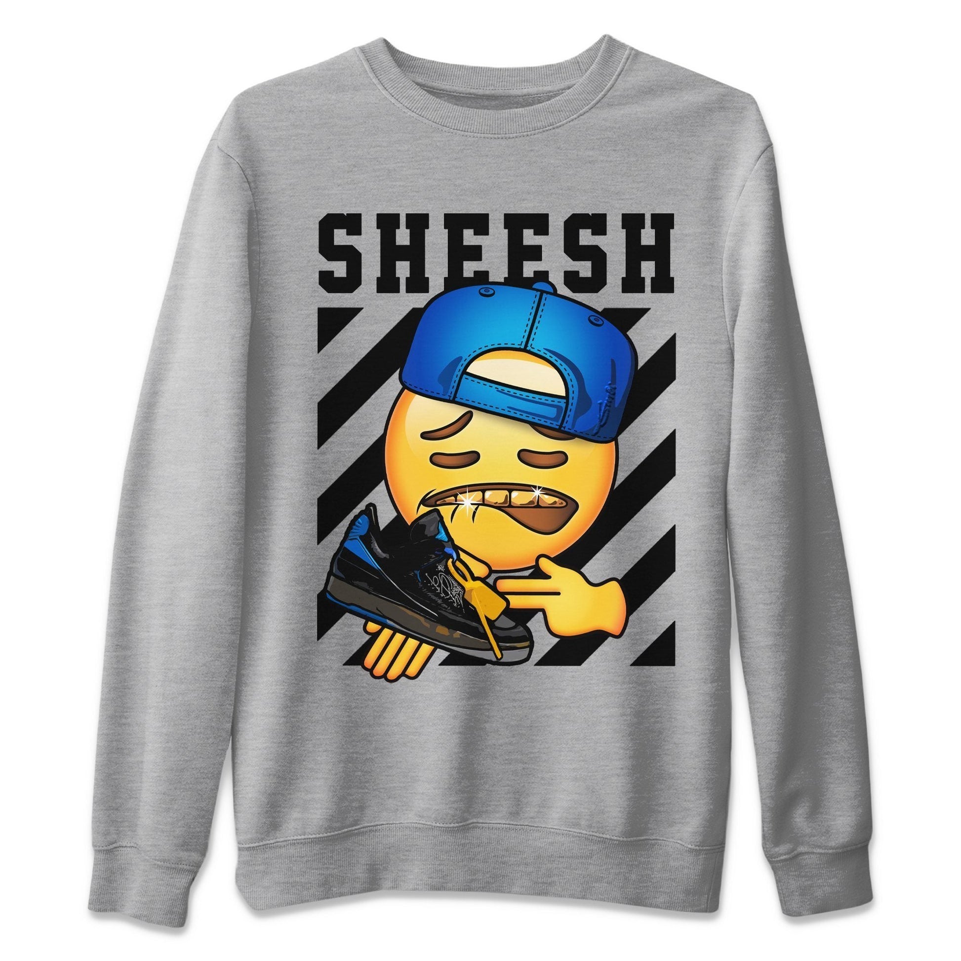 Jordan 2 OFF-WHITE Black Blue Sneaker Match Tees Sheesh Sneaker Tees Jordan 2 OFF-WHITE Black Blue Sneaker Release Tees Unisex Shirts