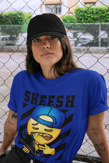 Jordan 2 OFF-WHITE Black Blue Sneaker Match Tees Sheesh Sneaker Tees Jordan 2 OFF-WHITE Black Blue Sneaker Release Tees Unisex Shirts