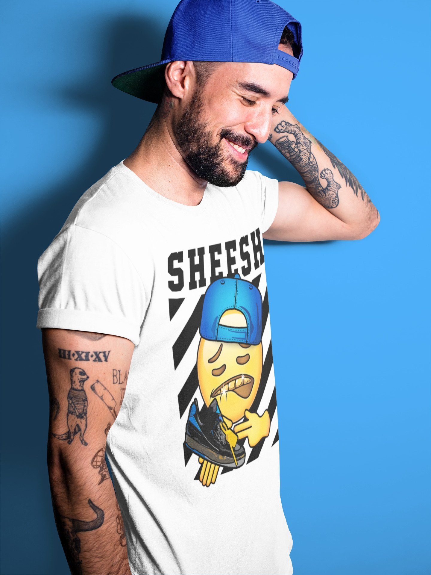 Jordan 2 OFF-WHITE Black Blue Sneaker Match Tees Sheesh Sneaker Tees Jordan 2 OFF-WHITE Black Blue Sneaker Release Tees Unisex Shirts
