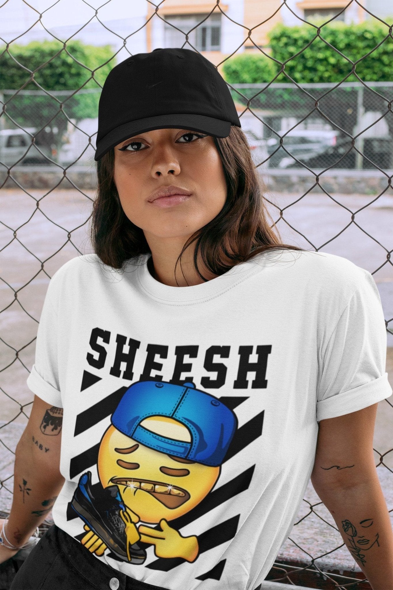 Jordan 2 OFF-WHITE Black Blue Sneaker Match Tees Sheesh Sneaker Tees Jordan 2 OFF-WHITE Black Blue Sneaker Release Tees Unisex Shirts