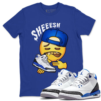 Jordan 3 Racer Blue Sneaker Match Tees Sheesh Sneaker Tees Jordan 3 Racer Blue Sneaker Release Tees Unisex Shirts