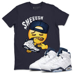 Jordan 6 Midnight Navy Sneaker Match Tees Sheesh Sneaker Tees Jordan 6 Midnight Navy Sneaker Release Tees Unisex Shirts