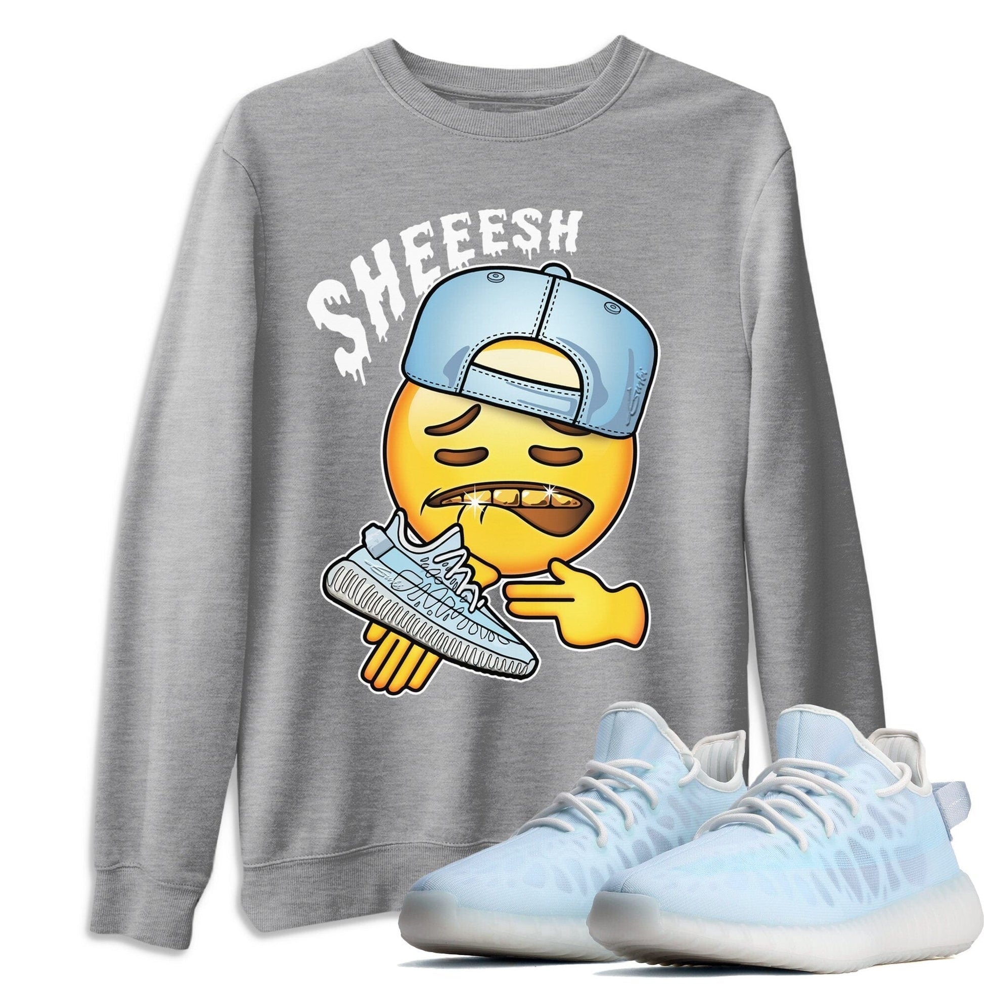 Yeezy 350 Mono Ice Sneaker Match Tees Sheesh Sneaker Tees Yeezy 350 Mono Ice Sneaker Release Tees Unisex Shirts