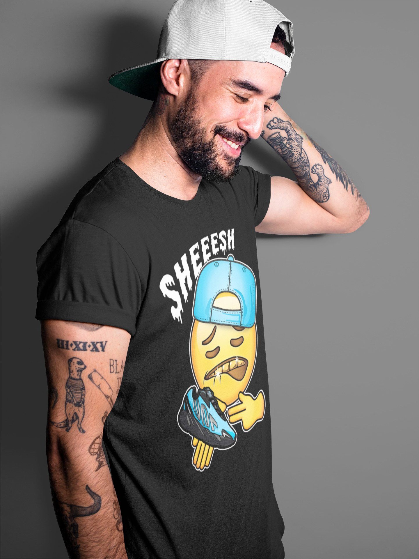 Yeezy 700 Bright Cyan Sneaker Match Tees Sheesh Sneaker Tees Yeezy 700 Bright Cyan Sneaker Release Tees Unisex Shirts
