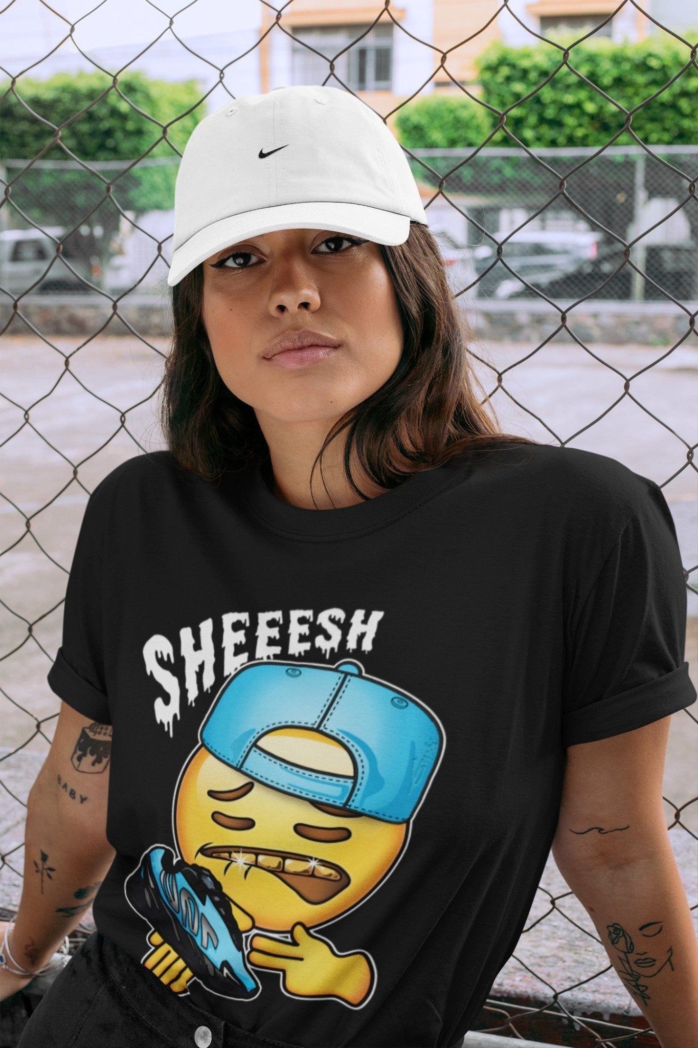 Yeezy 700 Bright Cyan Sneaker Match Tees Sheesh Sneaker Tees Yeezy 700 Bright Cyan Sneaker Release Tees Unisex Shirts