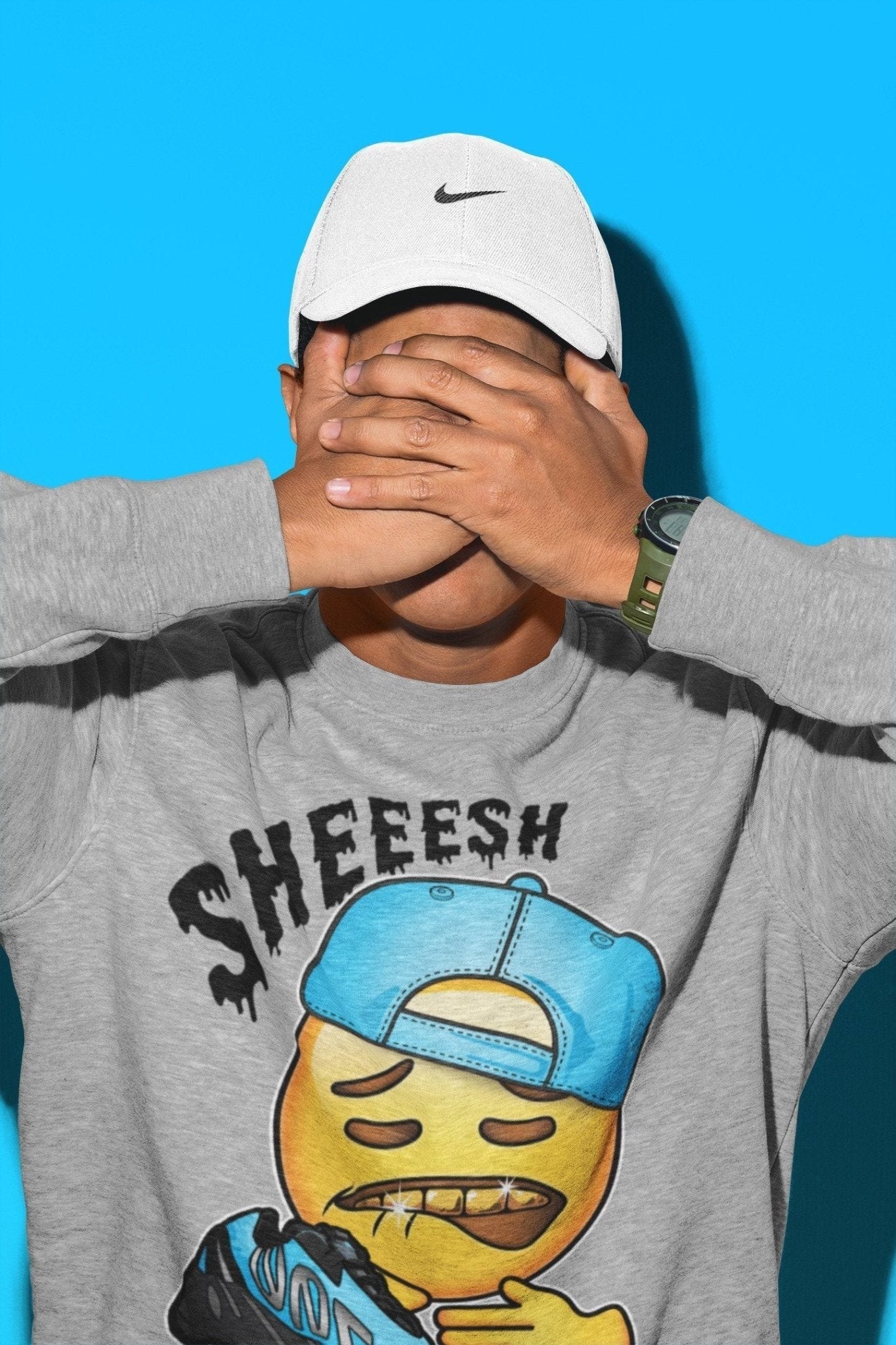 Yeezy 700 Bright Cyan Sneaker Match Tees Sheesh Sneaker Tees Yeezy 700 Bright Cyan Sneaker Release Tees Unisex Shirts