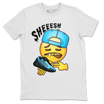 Yeezy 700 Bright Cyan Sneaker Match Tees Sheesh Sneaker Tees Yeezy 700 Bright Cyan Sneaker Release Tees Unisex Shirts