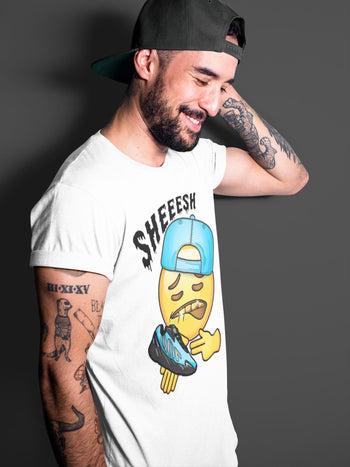 Yeezy 700 Bright Cyan Sneaker Match Tees Sheesh Sneaker Tees Yeezy 700 Bright Cyan Sneaker Release Tees Unisex Shirts