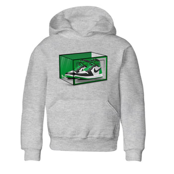 Air Jordan 1 Celtics Sneaker Match Tees Shoe Box Sneaker Tees Air Jordan 1 Lucky Green Celtics Tees Kids Shirts Heather Grey 2