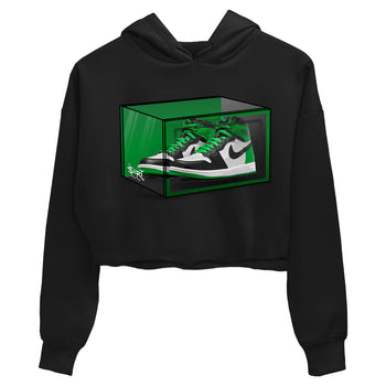 Air Jordan 1 Celtics Sneaker Match Tees Shoe Box Sneaker Tees Air Jordan 1 Lucky Green Celtics Tees Women's Shirts Black 2