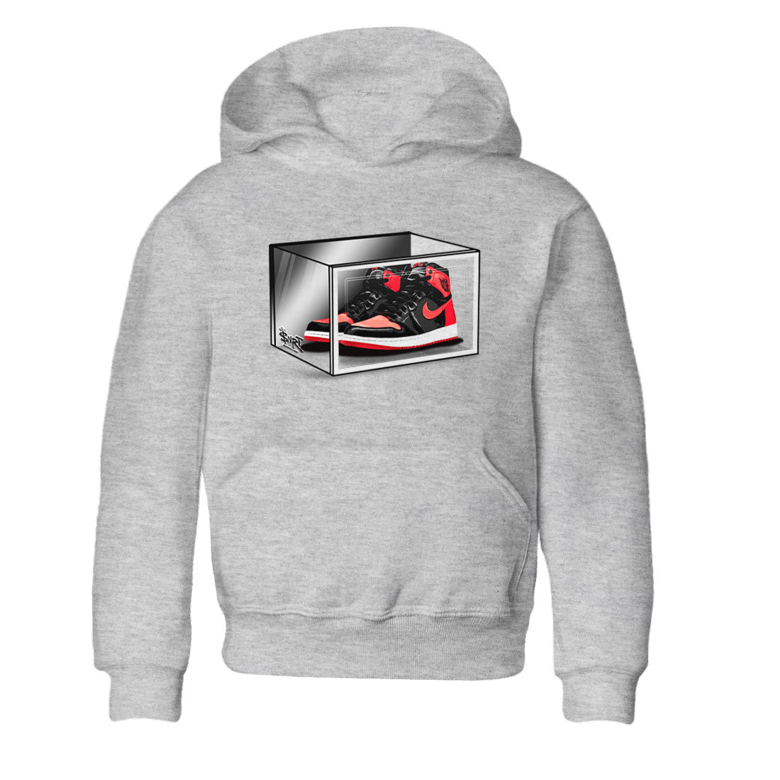 Air Jordan 1 Retro High OG Satin Bred shirt to match jordans Shoe Box sneaker release tees Air Jordan 1 Satin Bred SNRT Sneaker Tees Baby Toddler Heather Grey 2 T-Shirt