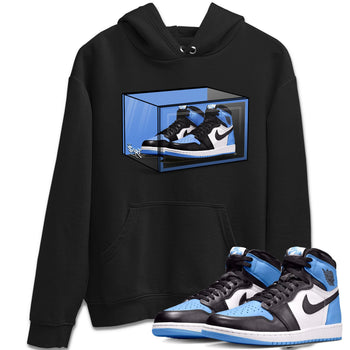 Air Jordan 1 Retro High OG UNC Toe shirt to match jordans Shoe Box sneaker tees UNC Toe 1s SNRT Sneaker Release Tees Unisex Black 1 T-Shirt