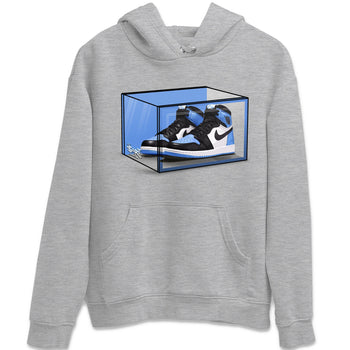 Air Jordan 1 Retro High OG UNC Toe shirt to match jordans Shoe Box sneaker tees UNC Toe 1s SNRT Sneaker Release Tees Unisex Heather Grey 2 T-Shirt