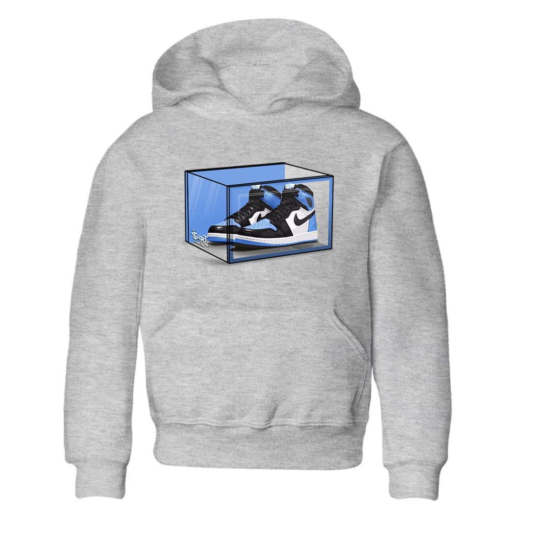 Air Jordan 1 Retro High OG UNC Toe shirt to match jordans Shoe Box sneaker tees UNC Toe 1s SNRT Sneaker Release Tees Baby Toddler Heather Grey 2 T-Shirt