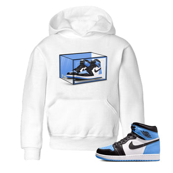 Air Jordan 1 Retro High OG UNC Toe shirt to match jordans Shoe Box sneaker tees UNC Toe 1s SNRT Sneaker Release Tees Baby Toddler White 1 T-Shirt