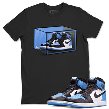 Air Jordan 1 Retro High OG UNC Toe shirt to match jordans Shoe Box sneaker tees UNC Toe 1s SNRT Sneaker Release Tees Unisex Black 1 T-Shirt