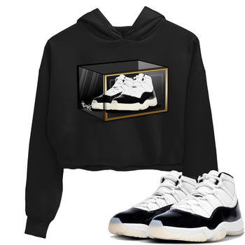 11s Gratitude shirt to match jordans Shoe Box sneaker tees Air Jordan 11 Gratitude SNRT Sneaker Tees Sneaker Matching Shirt Black 1 Crop T-Shirt