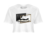 11s Gratitude shirt to match jordans Shoe Box sneaker tees Air Jordan 11 Gratitude SNRT Sneaker Tees Sneaker Matching Shirt White 2 Crop T-Shirt