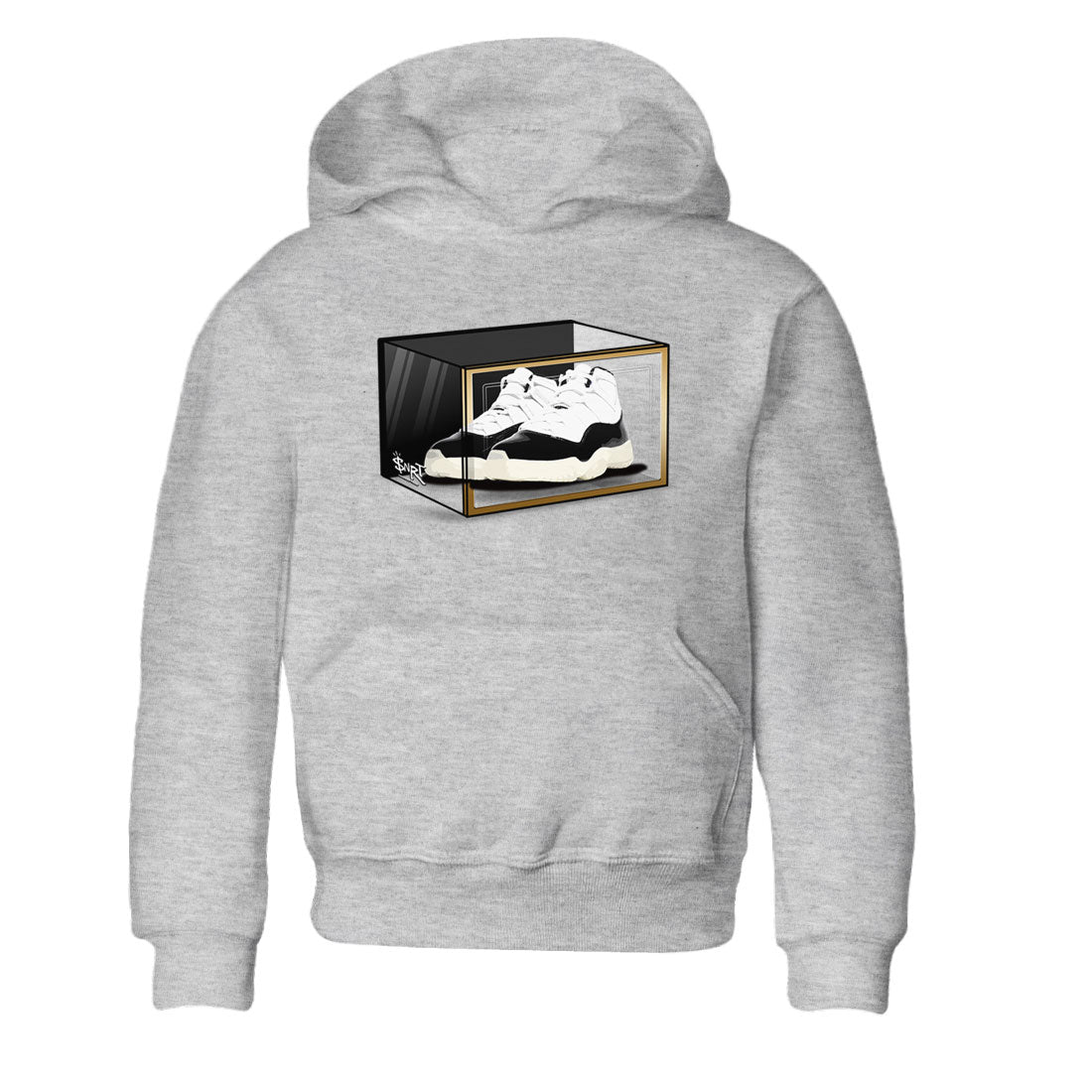 11s Gratitude shirt to match jordans Shoe Box sneaker tees Air Jordan 11 Gratitude SNRT Sneaker Tees Sneaker Matching Shirt Baby Toddler Heather Grey 2 T-Shirt