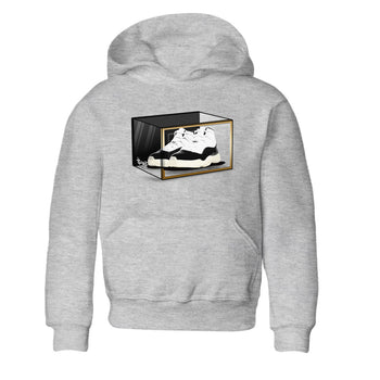 11s Gratitude shirt to match jordans Shoe Box sneaker tees Air Jordan 11 Gratitude SNRT Sneaker Tees Sneaker Matching Shirt Baby Toddler Heather Grey 2 T-Shirt