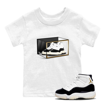 11s Gratitude shirt to match jordans Shoe Box sneaker tees Air Jordan 11 Gratitude SNRT Sneaker Tees Sneaker Matching Shirt Baby Toddler White 1 T-Shirt