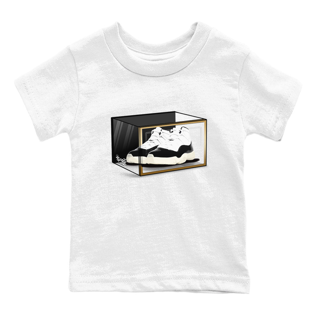 11s Gratitude shirt to match jordans Shoe Box sneaker tees Air Jordan 11 Gratitude SNRT Sneaker Tees Sneaker Matching Shirt Baby Toddler White 2 T-Shirt