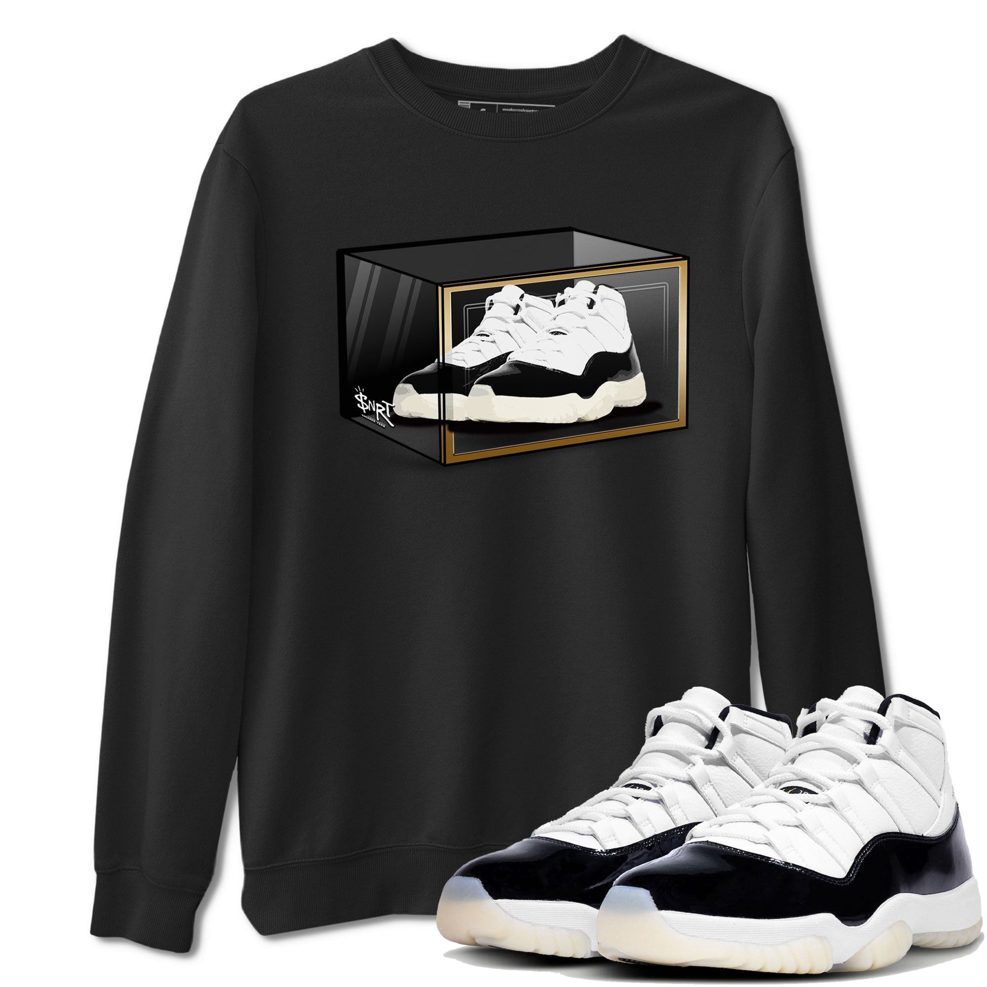 11s Gratitude shirt to match jordans Shoe Box sneaker tees Air Jordan 11 Gratitude SNRT Sneaker Tees Sneaker Matching Shirt Unisex Black 1 T-Shirt