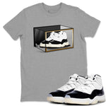 11s Gratitude shirt to match jordans Shoe Box sneaker tees Air Jordan 11 Gratitude SNRT Sneaker Tees Sneaker Matching Shirt Unisex Heather Grey 1 T-Shirt