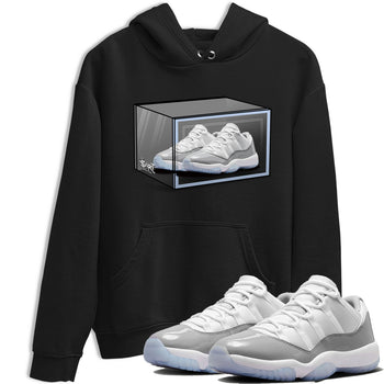 Air Jordan 11 Retro White Cement shirt to match jordans Shoe Box sneaker tees Air Jordan 11 White Cement SNRT Sneaker Release Tees Unisex Black 1 T-Shirt