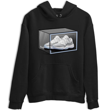 Air Jordan 11 Retro White Cement shirt to match jordans Shoe Box sneaker tees Air Jordan 11 White Cement SNRT Sneaker Release Tees Unisex Black 2 T-Shirt