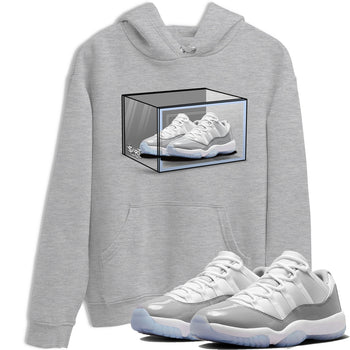 Air Jordan 11 Retro White Cement shirt to match jordans Shoe Box sneaker tees Air Jordan 11 White Cement SNRT Sneaker Release Tees Unisex Heather Grey 1 T-Shirt