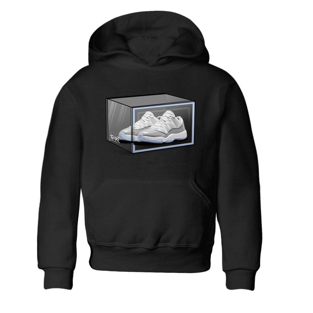 Air Jordan 11 Retro White Cement shirt to match jordans Shoe Box sneaker tees Air Jordan 11 White Cement SNRT Sneaker Release Tees Baby Toddler Black 2 T-Shirt