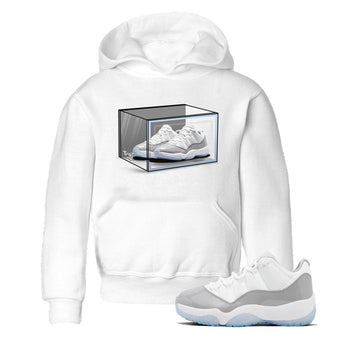 Air Jordan 11 Retro White Cement shirt to match jordans Shoe Box sneaker tees Air Jordan 11 White Cement SNRT Sneaker Release Tees Baby Toddler White 1 T-Shirt
