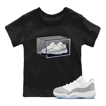 Air Jordan 11 Retro White Cement shirt to match jordans Shoe Box sneaker tees Air Jordan 11 White Cement SNRT Sneaker Release Tees Baby Toddler Black 1 T-Shirt