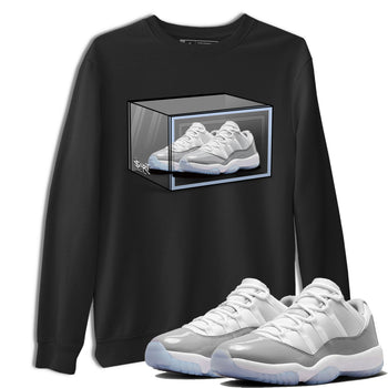 Air Jordan 11 Retro White Cement shirt to match jordans Shoe Box sneaker tees Air Jordan 11 White Cement SNRT Sneaker Release Tees Unisex Black 1 T-Shirt