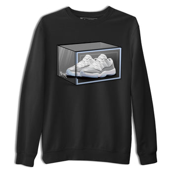 Air Jordan 11 Retro White Cement shirt to match jordans Shoe Box sneaker tees Air Jordan 11 White Cement SNRT Sneaker Release Tees Unisex Black 2 T-Shirt