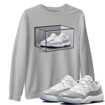 Air Jordan 11 Retro White Cement shirt to match jordans Shoe Box sneaker tees Air Jordan 11 White Cement SNRT Sneaker Release Tees Unisex Heather Grey 1 T-Shirt