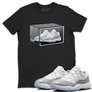 Air Jordan 11 Retro White Cement shirt to match jordans Shoe Box sneaker tees Air Jordan 11 White Cement SNRT Sneaker Release Tees Unisex Black 1 T-Shirt