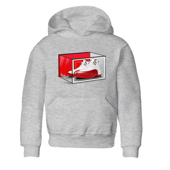 Air Jordan 12 Cherry shirt to match jordans Shoe Box sneaker tees Air Jordan 12 Retro Cherry SNRT Sneaker Release Tees Baby Toddler Heather Grey 2 T-Shirt